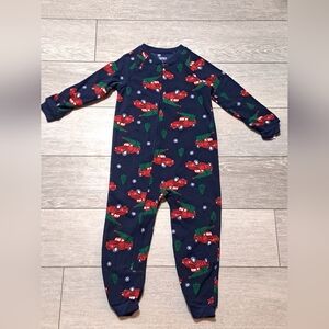 Carter's Navy Pajama with Red and Green Print